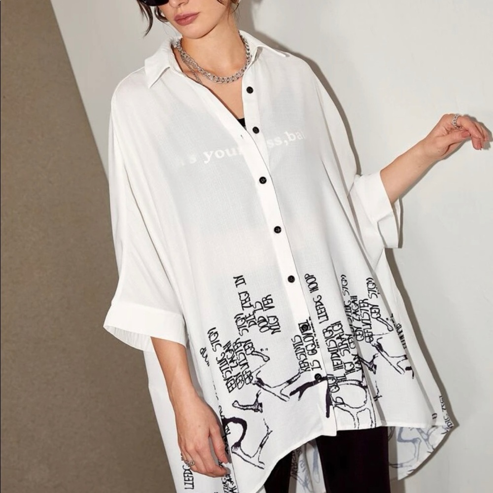 Artsy Longline Blouse